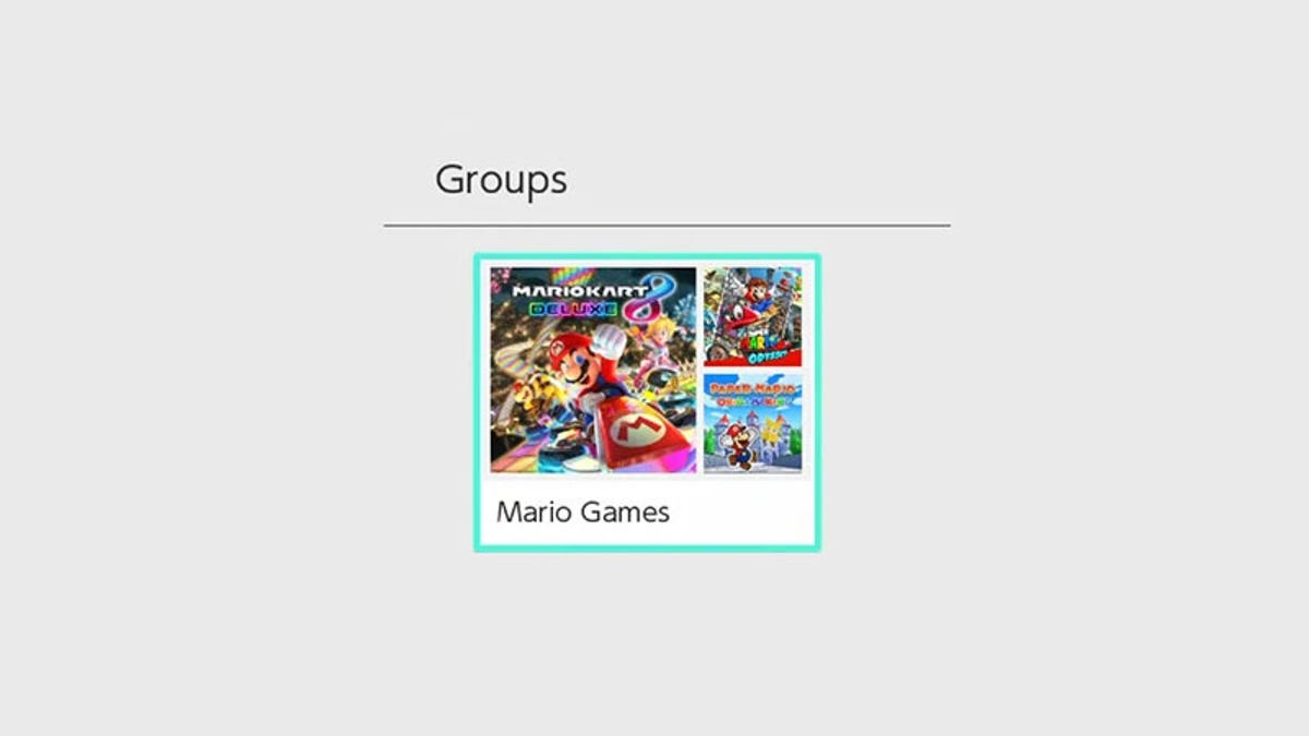 Nintendo Switch vám nyní umožňuje organizovat hry do složek