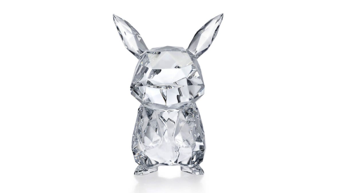 $25,000 Pikachu Baccarat Crystal Designed By Hiroshi Fujiwara