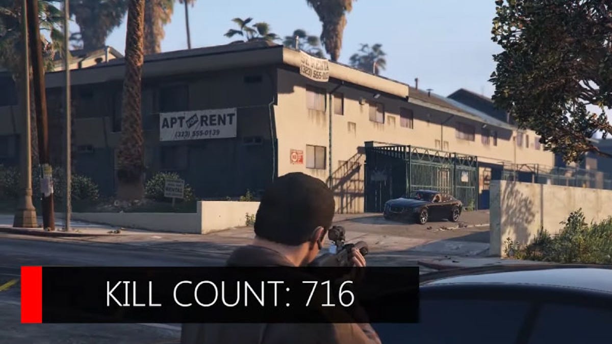 Even as a pacifist, you will still kill over 700 people in Grand Theft Auto V.