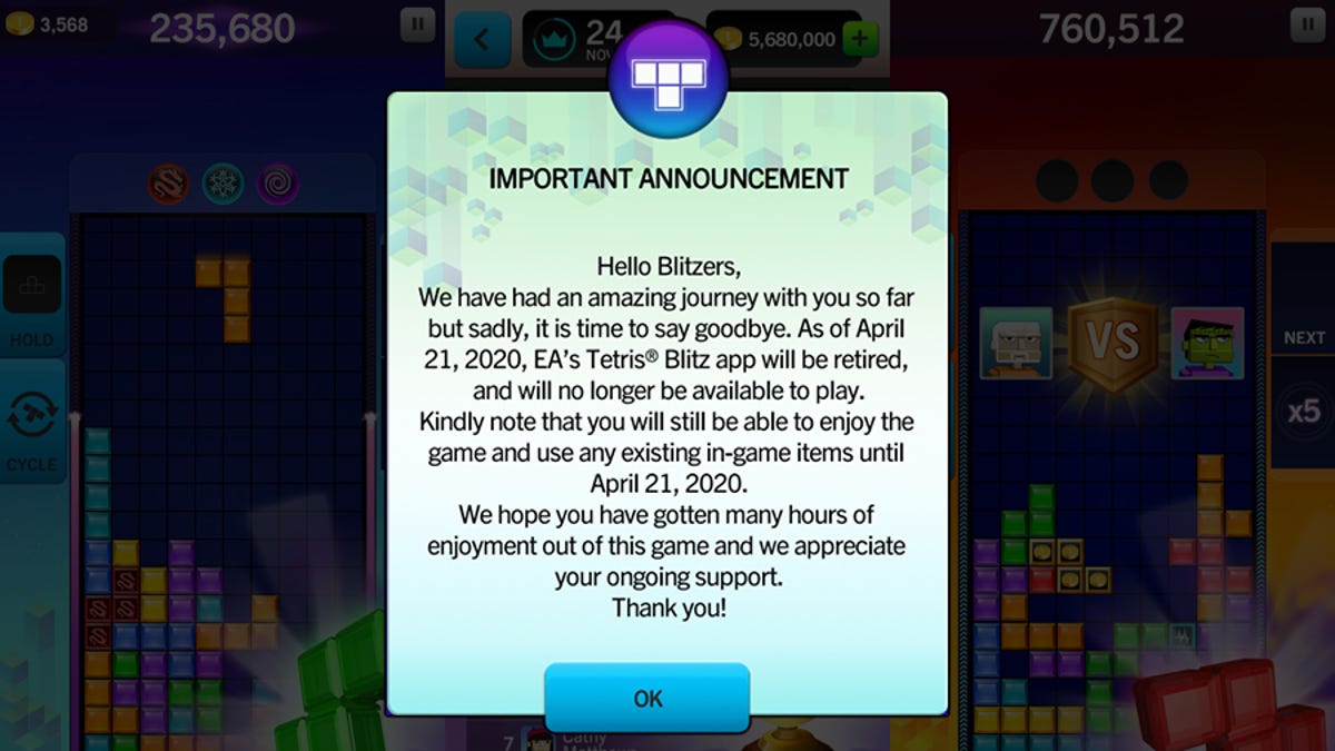 photo of You Soon Won't Be Able to Play EA's Official Tetris Game On Your iPhone image