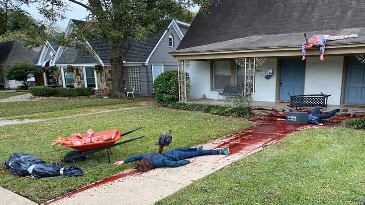Man's Halloween decorations so good that the cops keep getting called to his house