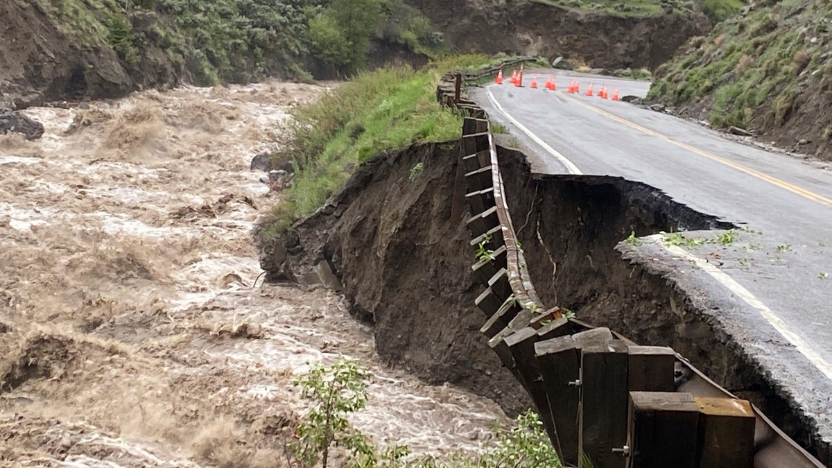 Flooding In Yellowstone National Park Washed Out Roads Bridges