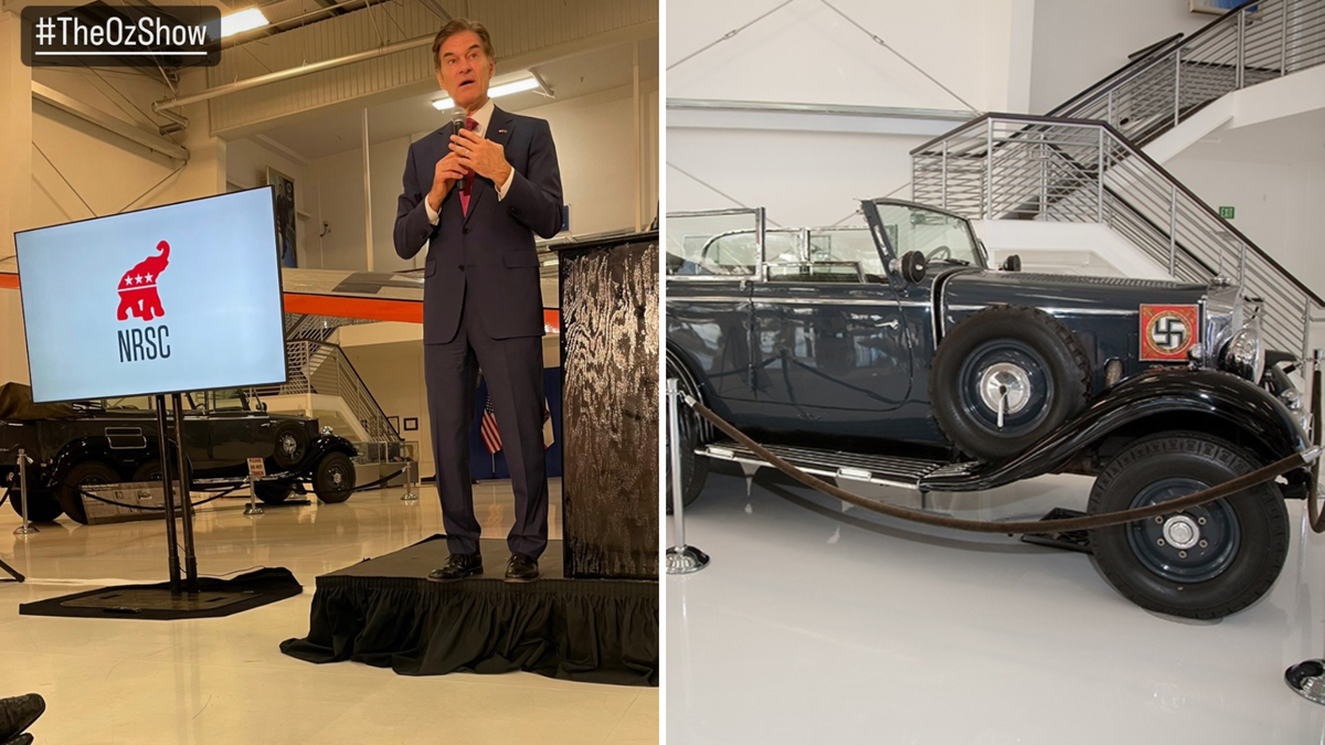 Dr. Oz Stood in Front of One of Hitler's Cars at a Fundraiser and Had Jordan Peterson Call In