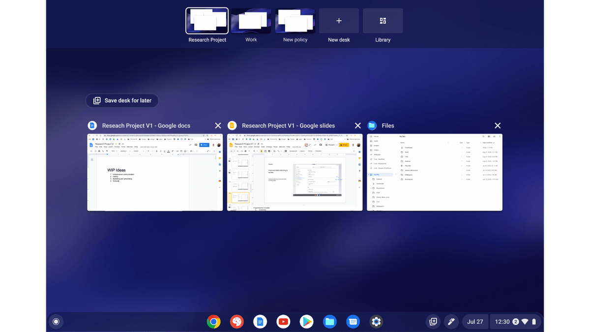 ChromeOS looks a lot like Windows with new virtual desktops