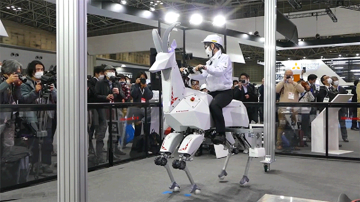 Kawasaki Debuts a Deranged Rideable Goat Robot