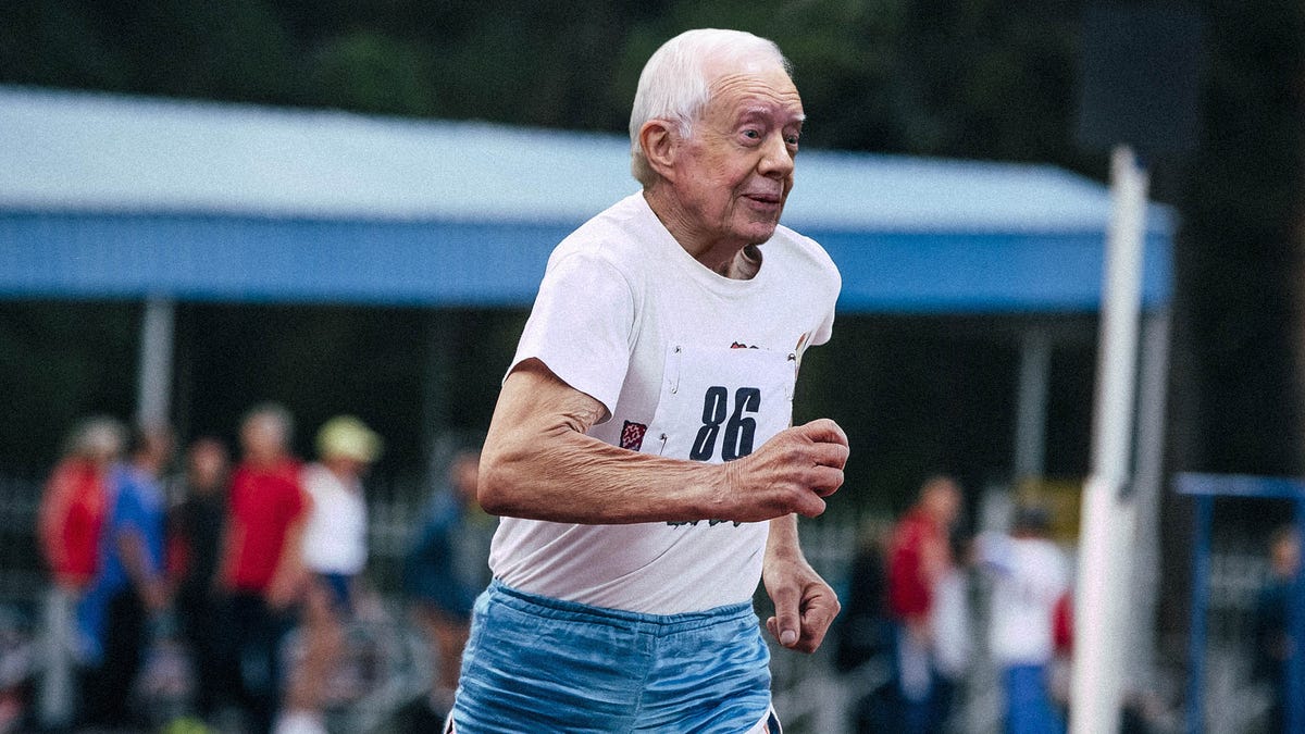 Jimmy Carter Completes 4-Minute Mile