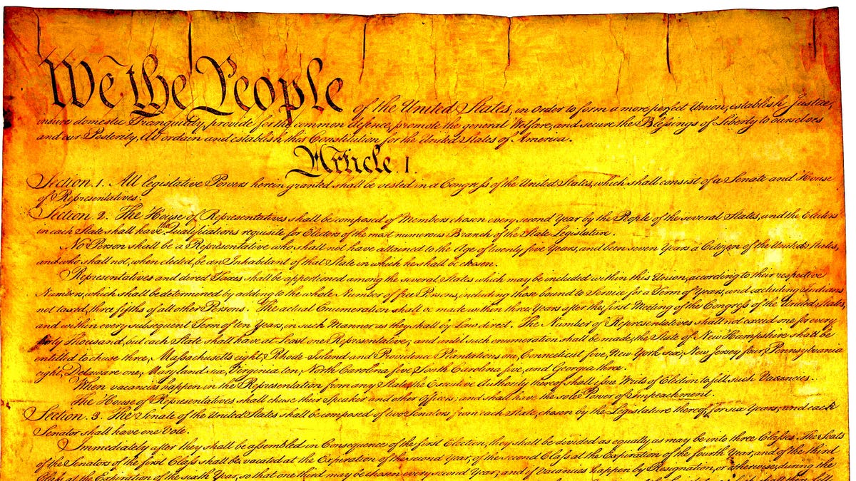 The constitution was written in