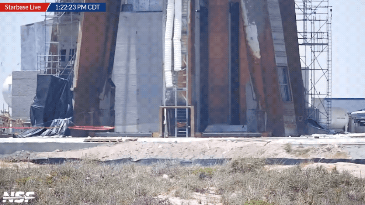 A SpaceX está testando um sistema de dilúvio de espaçonaves