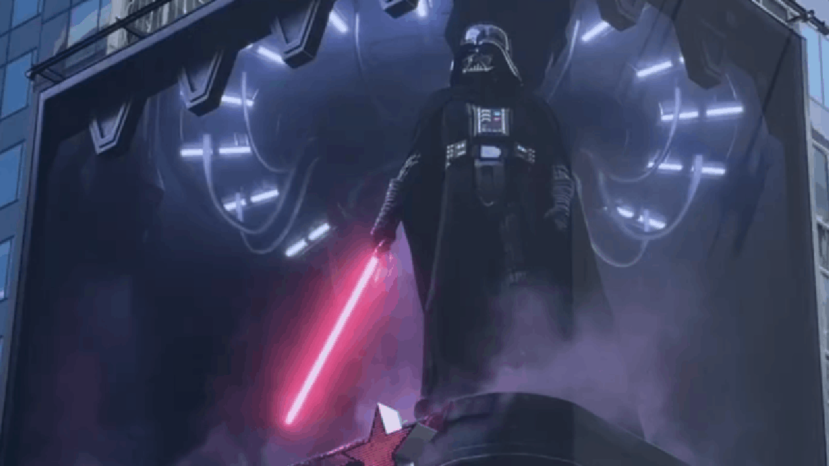 Darth Vader llega a Times Square en cartelera 3D de Obi-Wan Kenobi