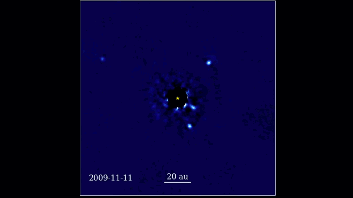 130광년 떨어진 별을 공전하는 4개의 행성 보기