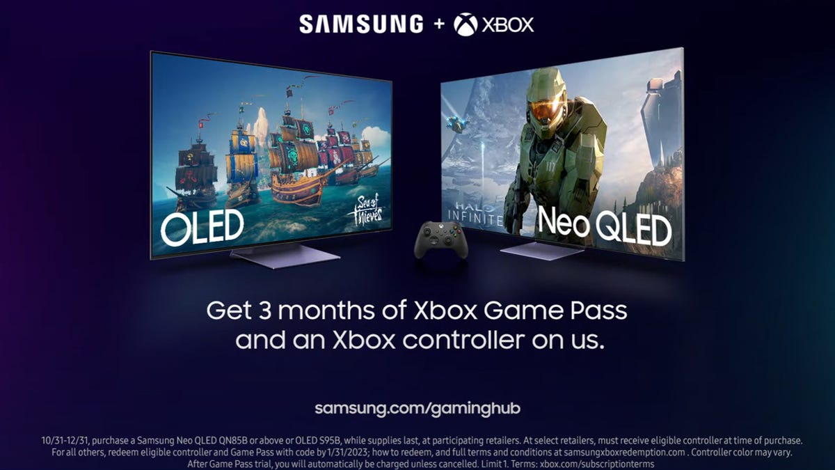 Select Samsung TVs Come With 3 Free Months of Xbox Game Pass & Controller