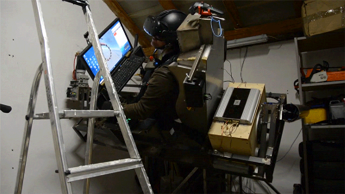 Incredible DIY Flight Simulator Simulates G-Forces With Auto-Tightening Seatbelts thumbnail