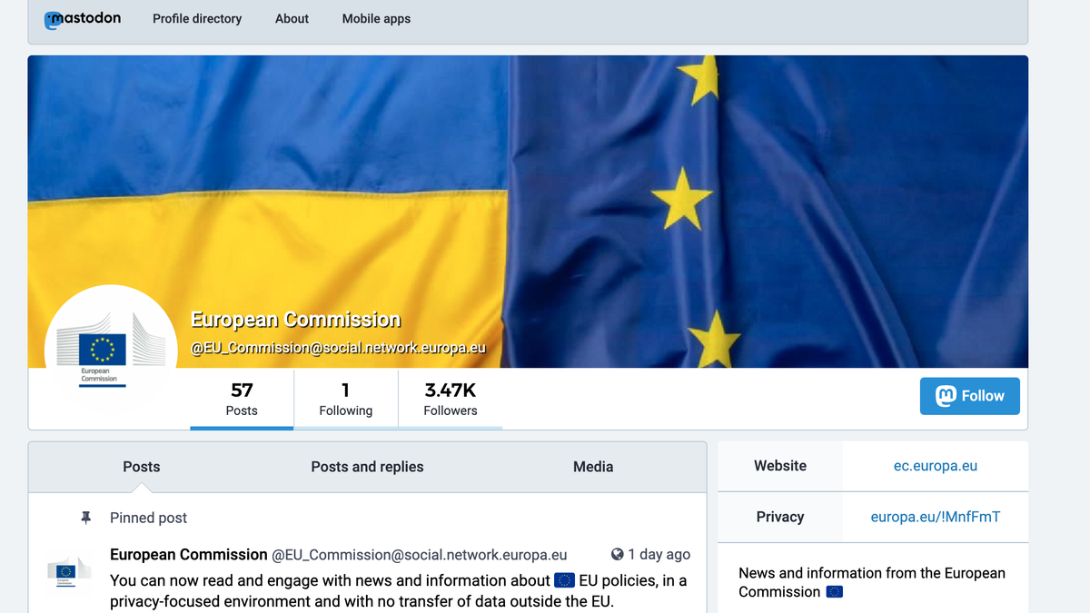 La UE lanza su propia alternativa de Twitter, Mastodon