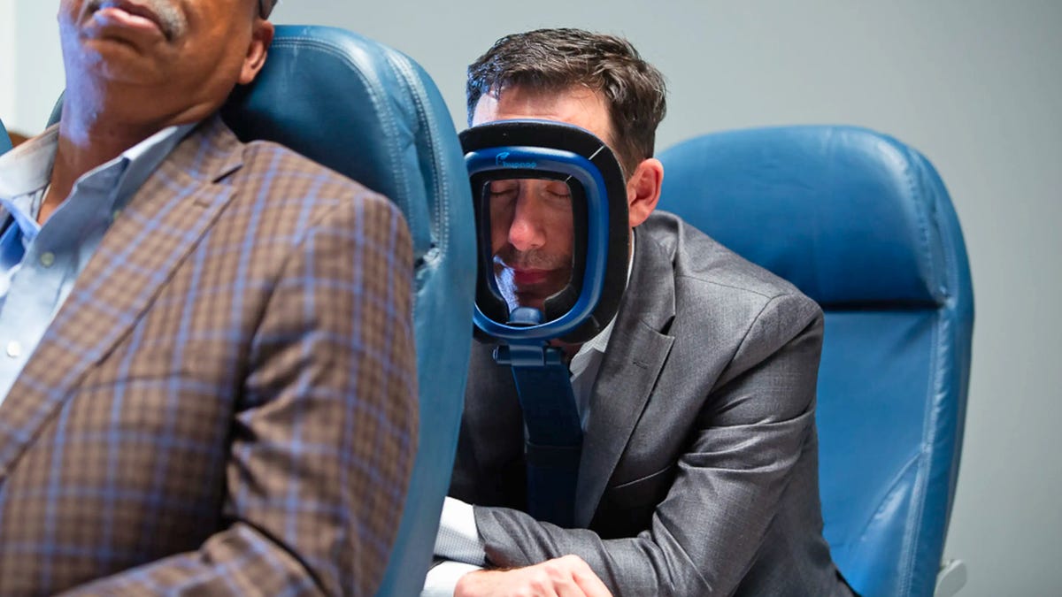 photo of $165 Airplane Face Rest Promises a More Comfortable Flight image