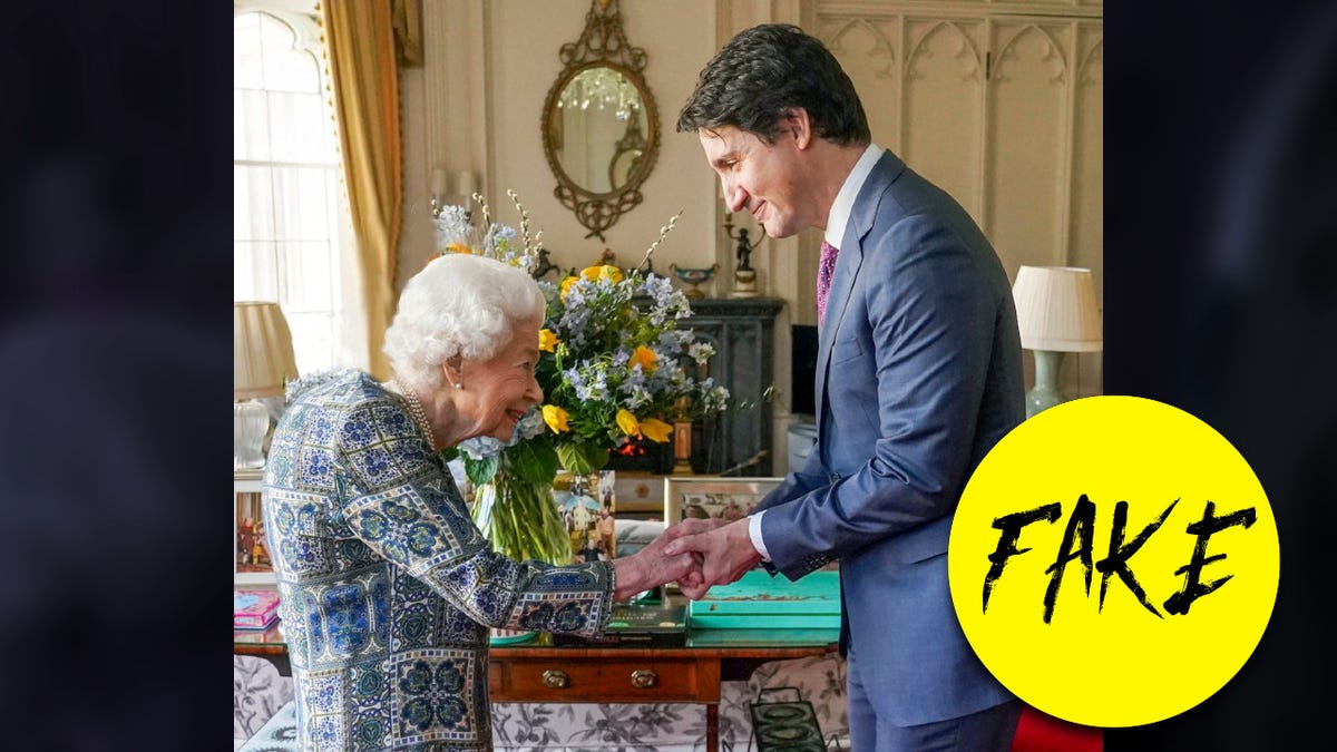 Viral Photo of Queen Elizabeth Shaking Trudeau’s Hand is Fake – Gizmodo