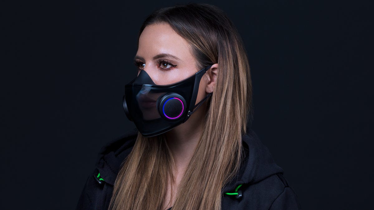 Razer’s Project Hazel is a translucent face mask with RGB lighting