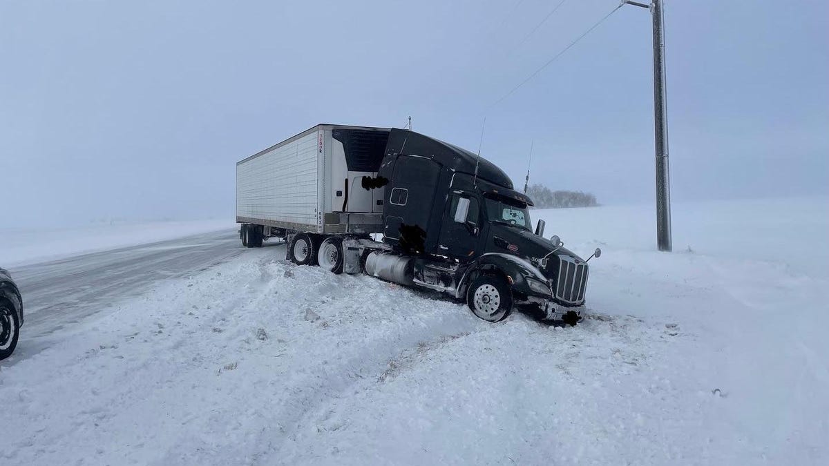 Winter Storm Diaz Buries Big Rigs In Snow In South Dakota | Automotiv