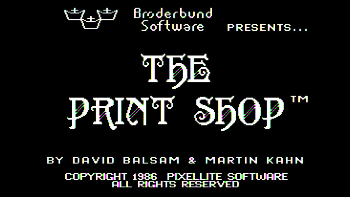 '80s Classic 'The Print Shop' in Your