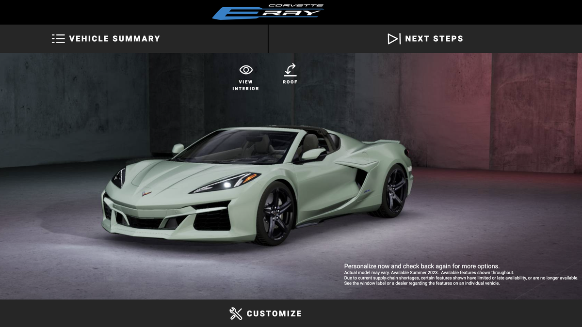 The 2024 Chevrolet Corvette ERay Visualizer Is Up for Real This Time