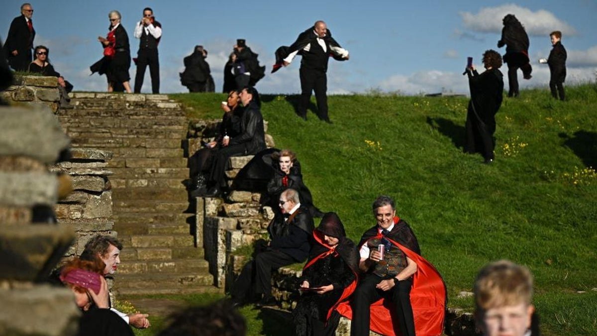 Guinness Record for dressing up like a dork in public set yesterday by huge gathering of "vampires"