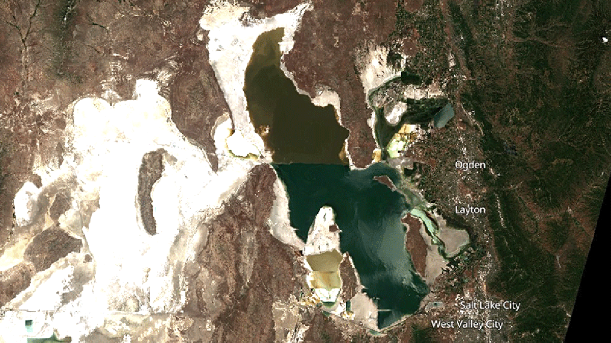 Watch the Great Salt Lake Shrink