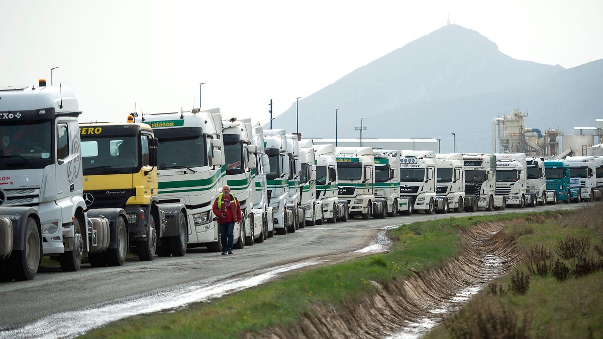 Das Phänomen des Truckerstreiks bewegt sich nach Spanien