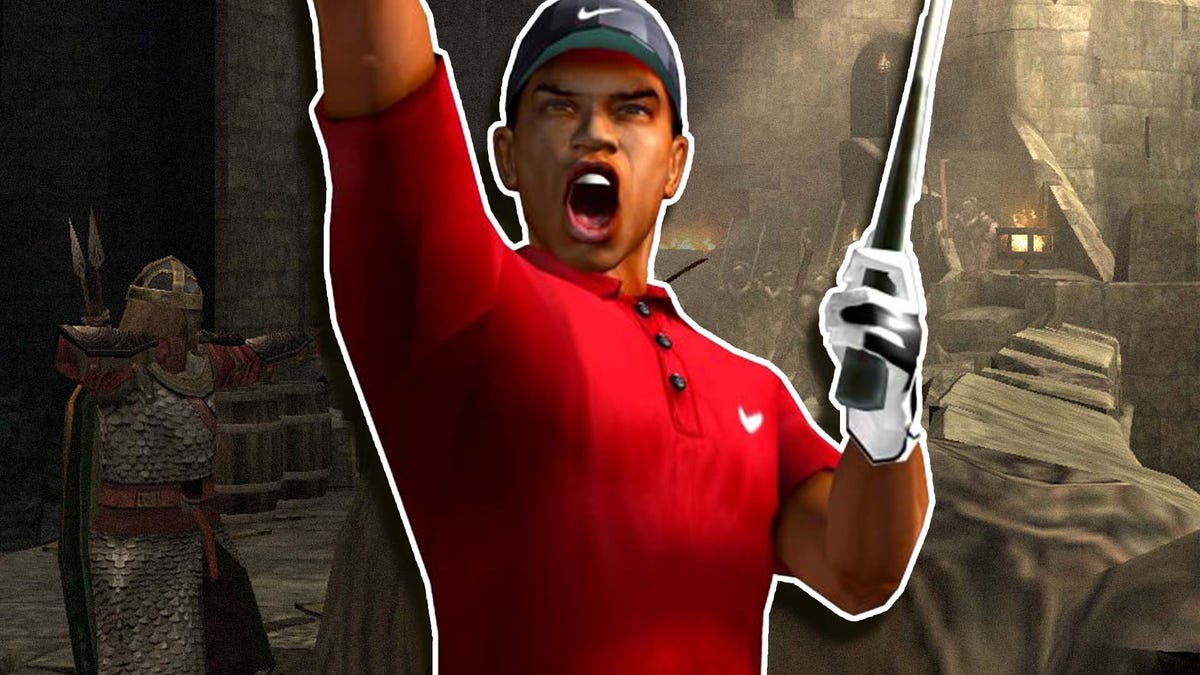 EA Made PS2 Pán prsteňov s golfovým motorom Tiger Woods