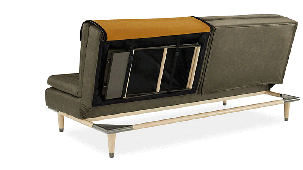 Space Saving Sofa Bed Features Extra Furniture Hidden Inside