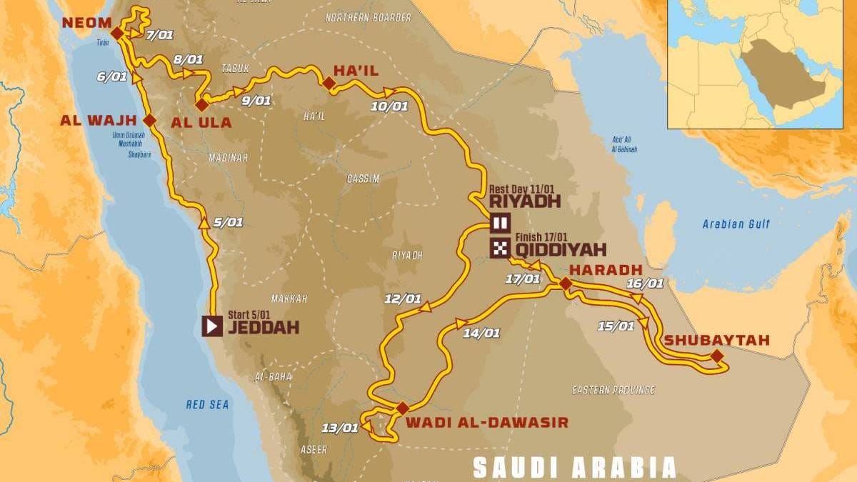 The Dakar Rally's 2020 Saudi Arabia Race Route And Entry List