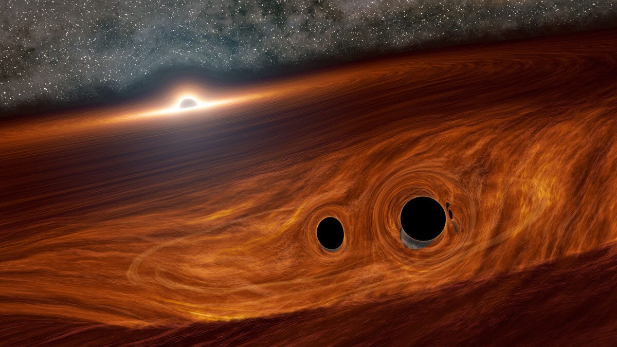 For the First Time Ever, Astronomers Spot Light From a Black Hole Smash-up