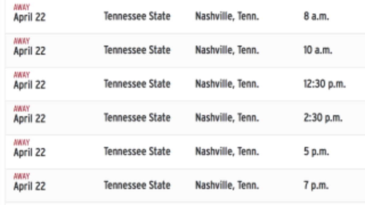 Arkansas Women's Tennis Team Schedules Six Matches In One Day Against