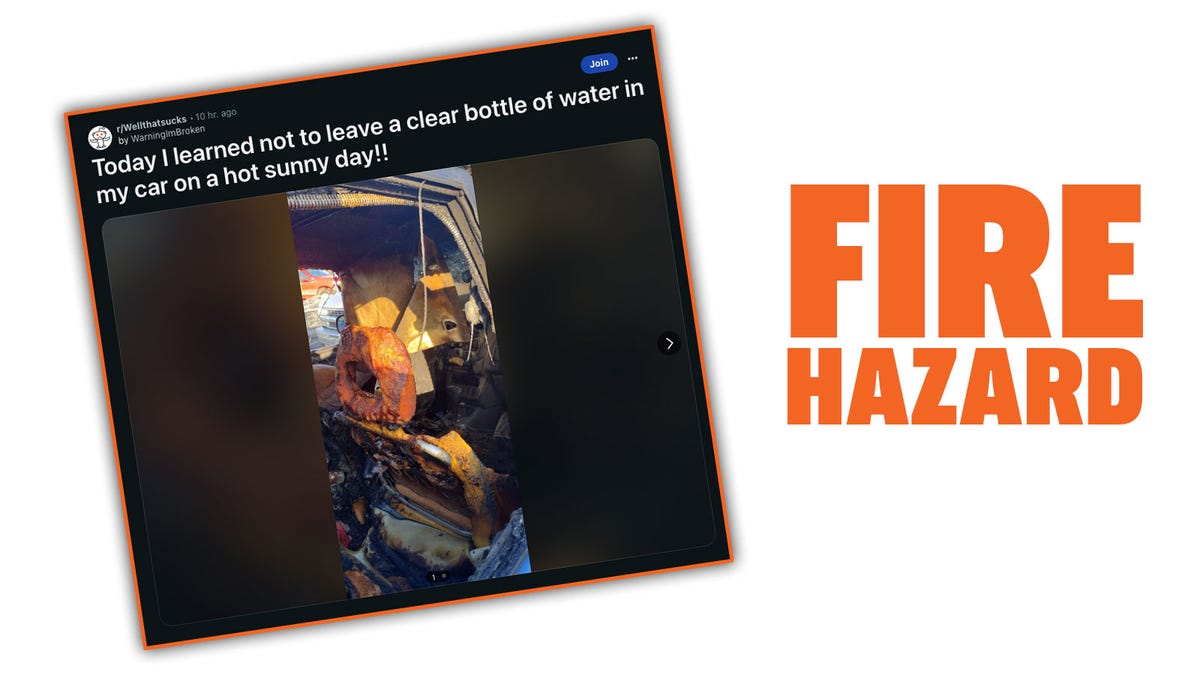 Прозорі пластикові пляшки з водою в гарячих автомобілях становлять небезпеку пожежі