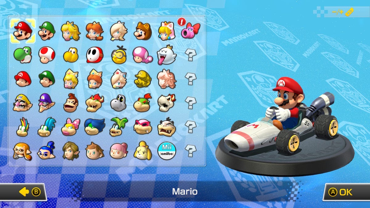 Mario Kart 8 Deluxe parece estar recebendo cinco novos personagens