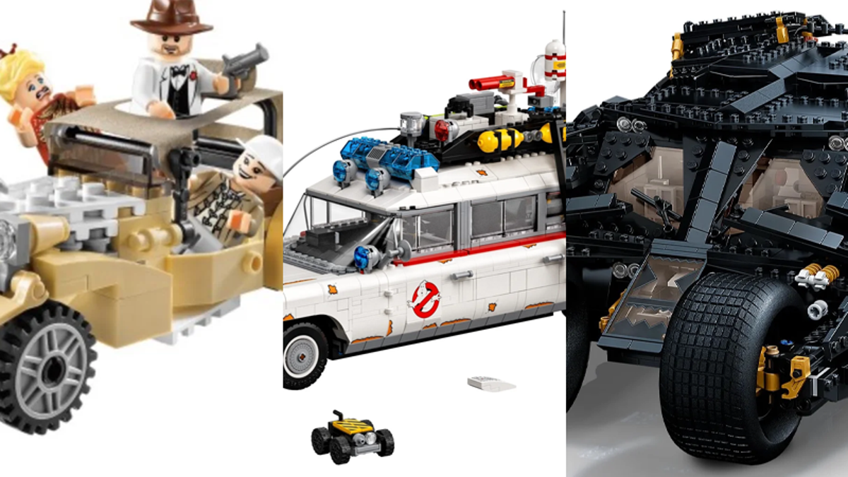 Los mejores autos de la cultura pop de Lego Batimóviles de Batman, Indiana Jones