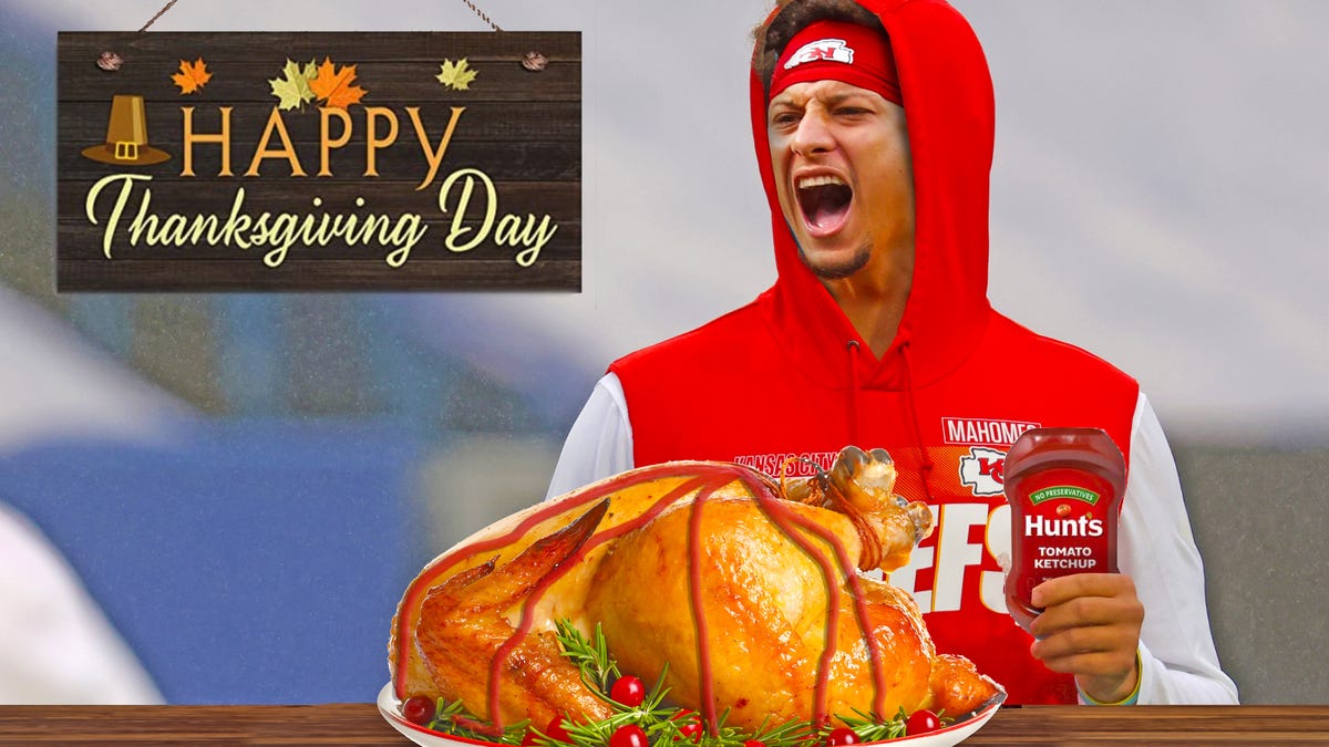 Patrick Mahomes' ketchup obsession has become a disgrace to common decency — says he’ll put it on his turkey