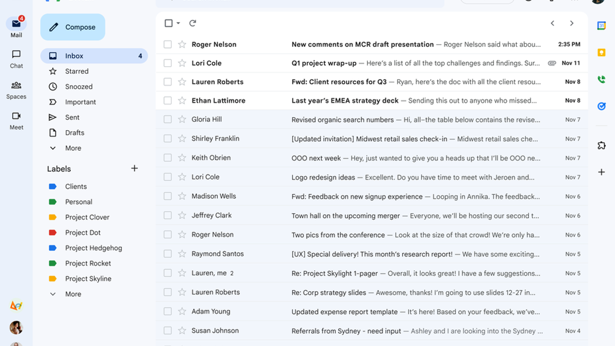 Gmail's Material Redesign is Officially Rolling Out to Everyone