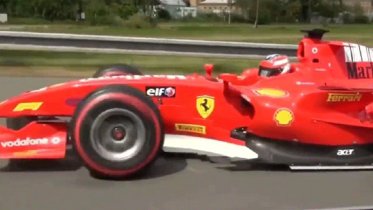 Ferrari Look-Alike 2008 GP2 Series Dallara Spotted on a Czech Highway