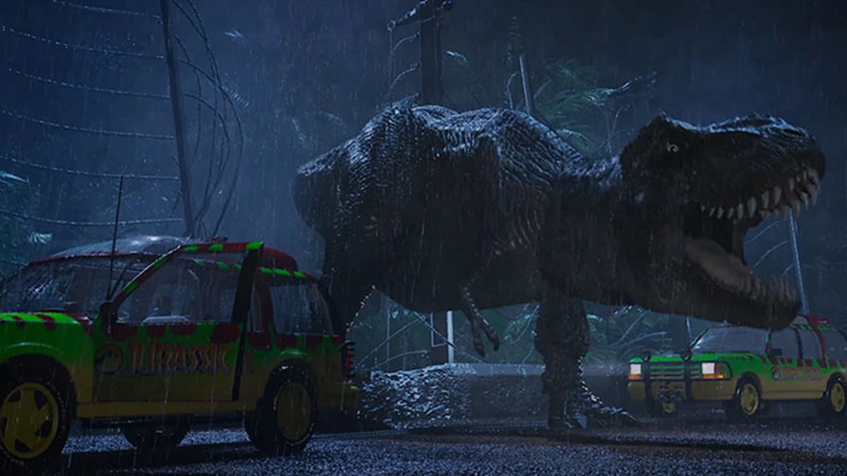مشهد كلاسيكي من Jurassic Park أعيد إنشاؤه في إحدى ألعاب PlayStation