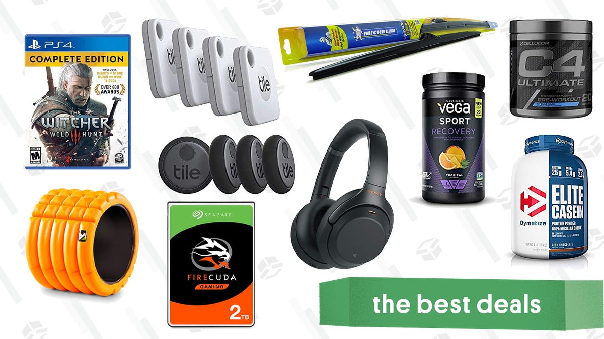 Monday's Best Deals: Sony ANC Headphones, Tile Gold Box, Witcher 3: Wild Hunt, and More