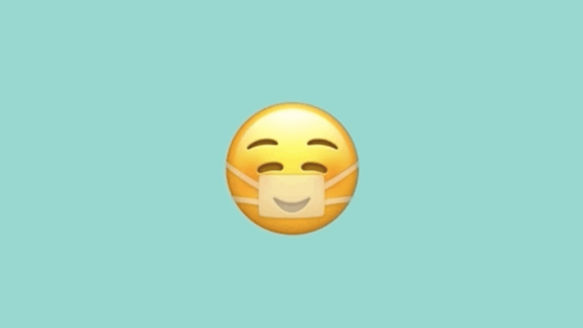 Apple New Emoji está feliz de usar una mascarilla