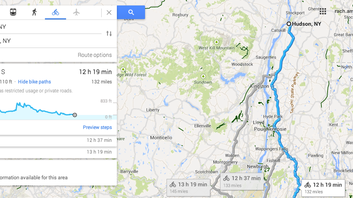 Google Maps Now Shows How Steep Your Bike Route Is