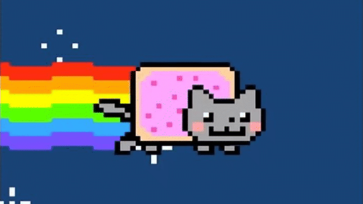 Tento jedinečný Nyan Cat Gif byl prodán na aukci krypto umění k oslavě 10. výročí meme