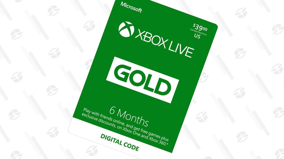 xbox live gold deals 6 month