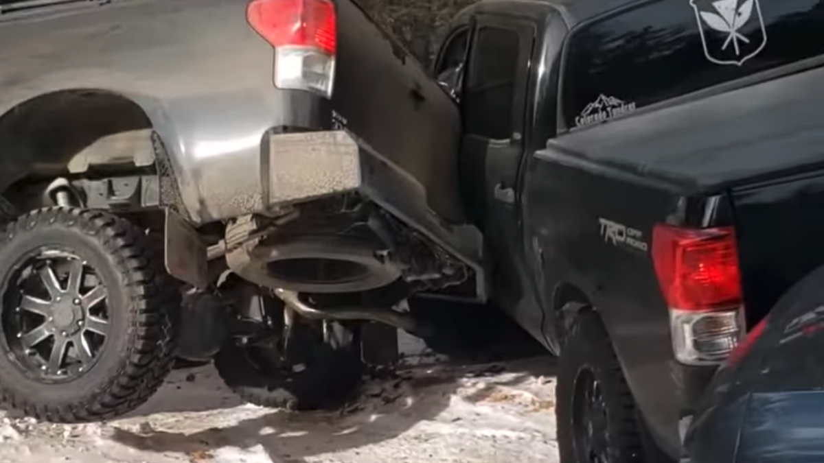 Here's How Four Toyota Tundras Ended Up Crashed And Stranded In The