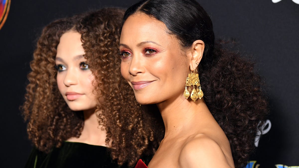 Thandie Newton Twins with Daughter Nico Parker at the Dumbo Premiere