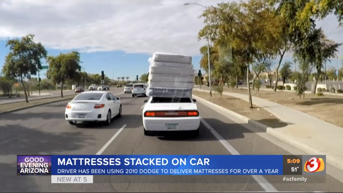 If Hauling A Half Dozen Mattresses Atop A Dodge Challenger Is