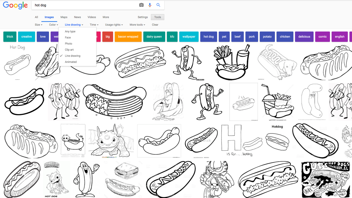 Get Free Kids Coloring Pages Using Google Images