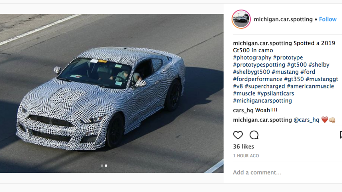 The 2020 Ford Mustang Shelby GT500 Has A Massive Hood Vent To Tempt The