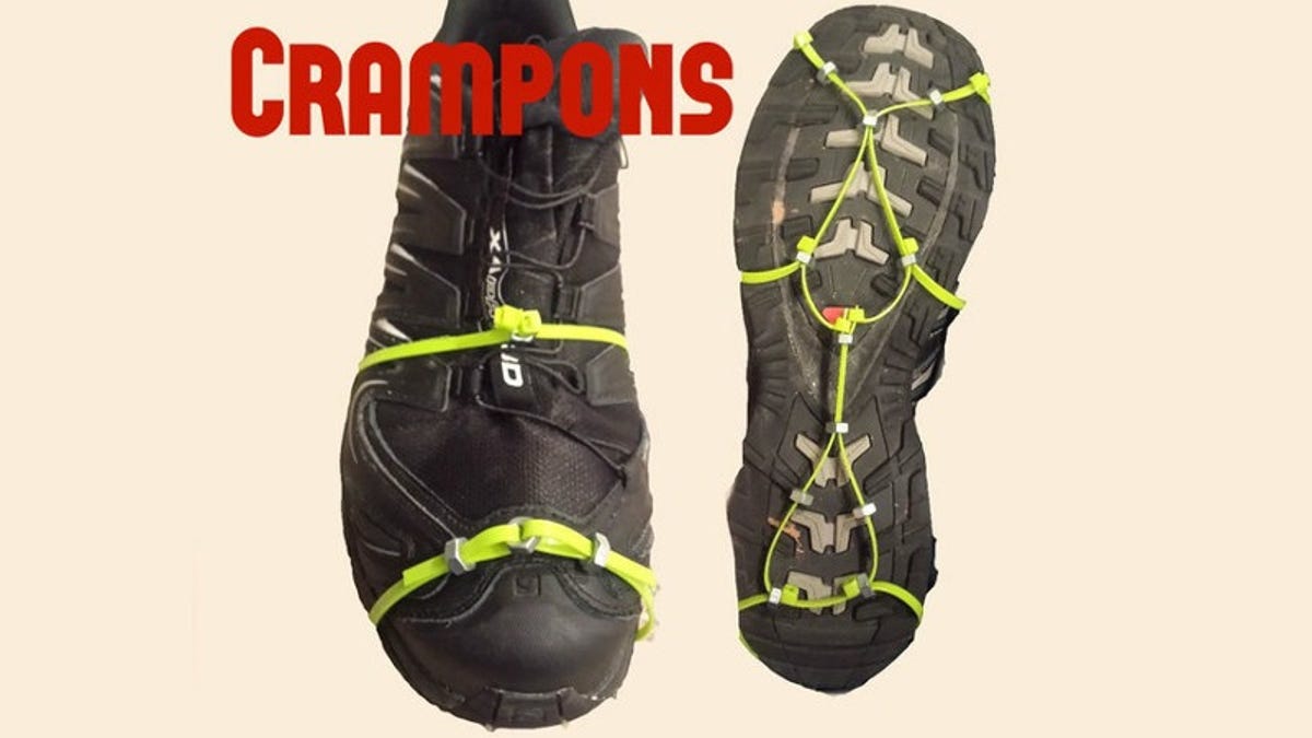 Zip Tie Crampons for Better Traction
