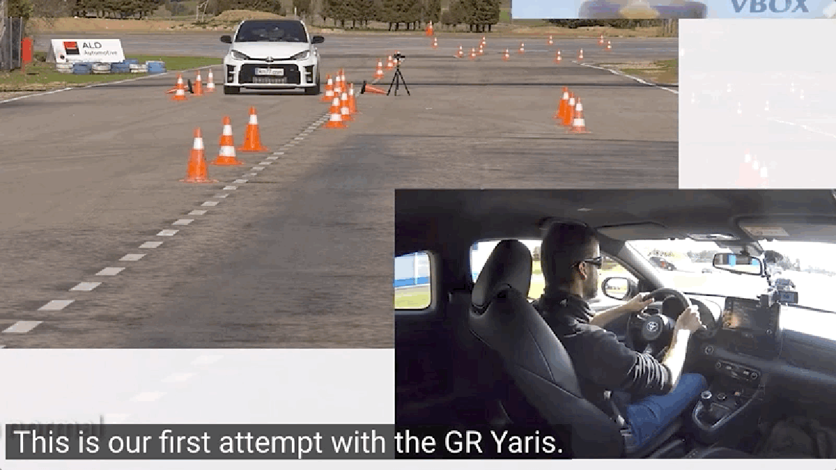 The Toyota GR Yaris circuit pack barely passes the Moose test